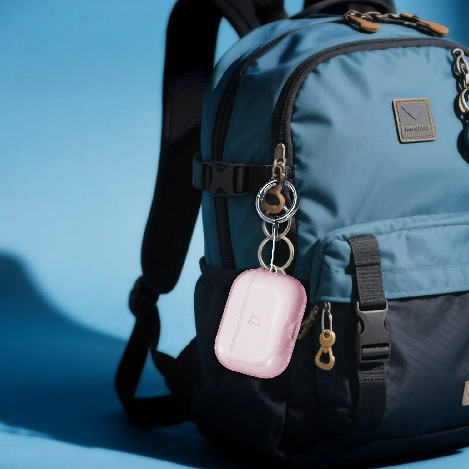 Etui na słuchawki z karabińczykiem Bizon Case Headphone Clear do Airpods Pro 3